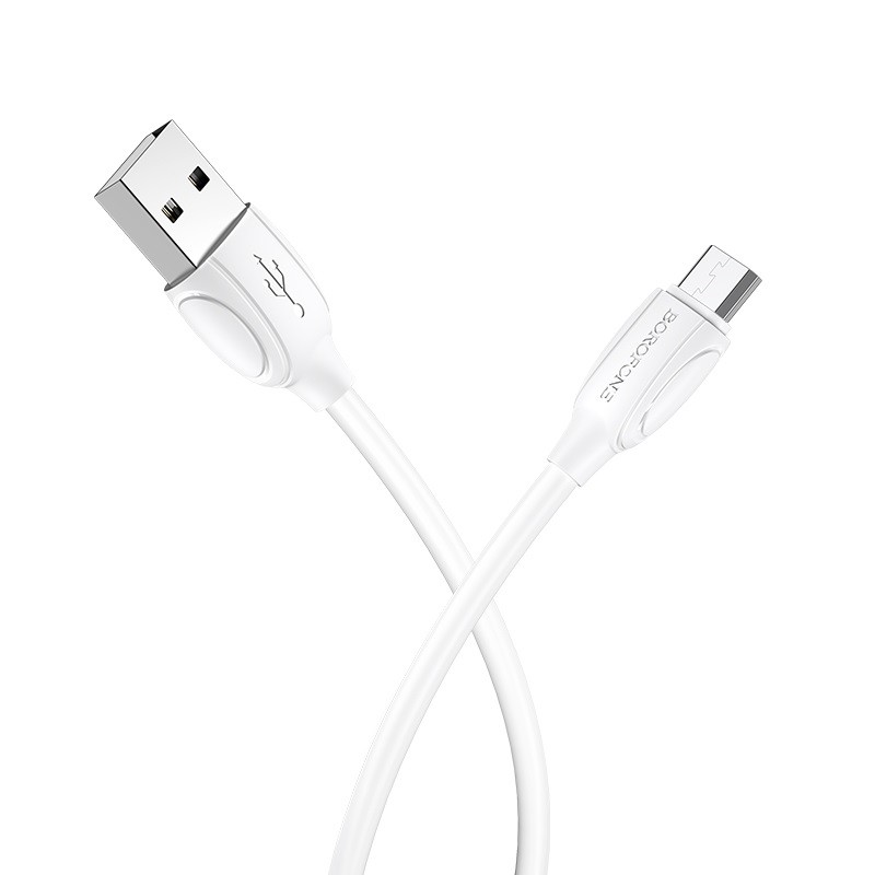 Laadimisjuhe Borofone BX19 USB-A to MicroUSB 1.0m valge