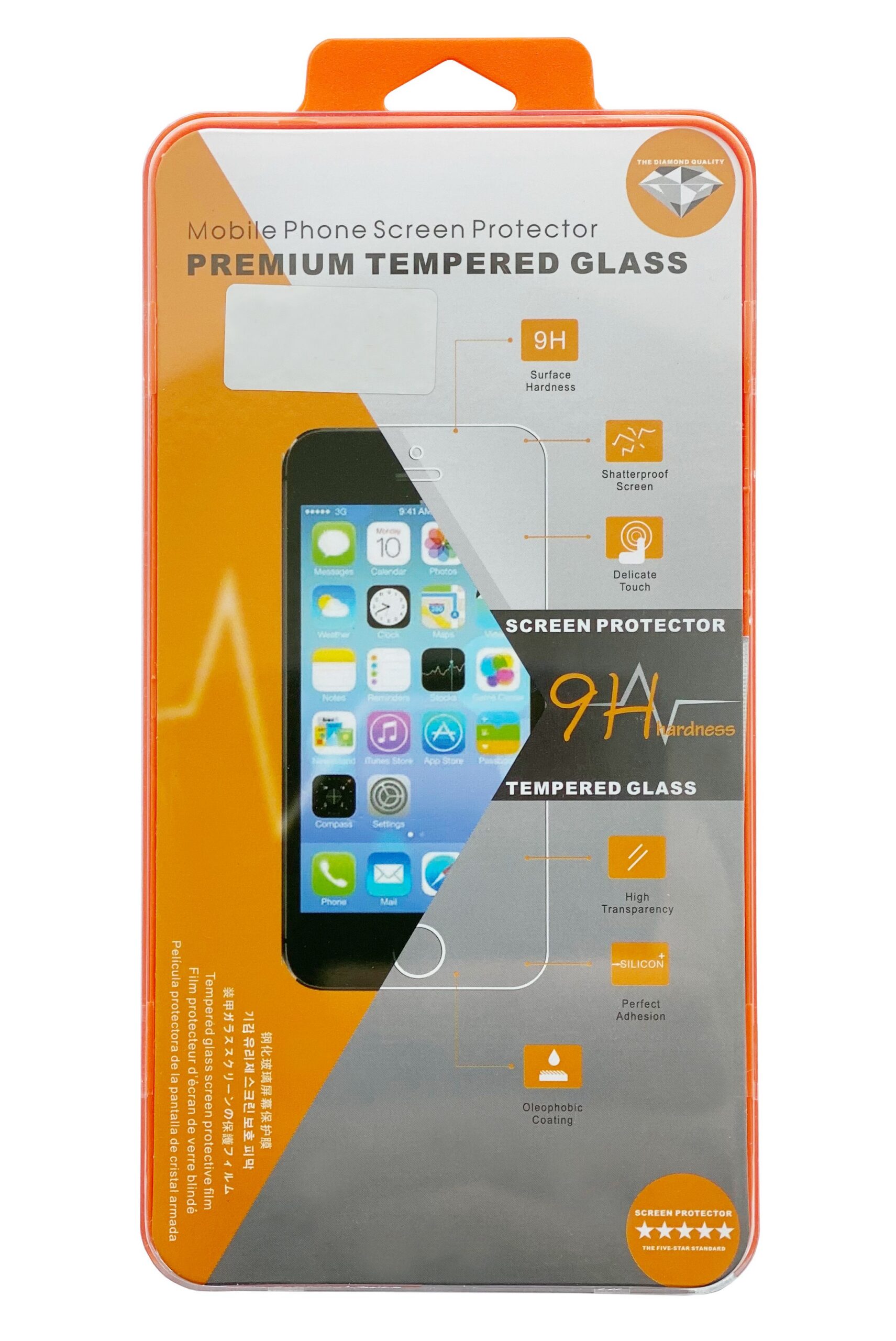 LCD kaitsev karastatud klaas Orange Apple iPhone 16 Pro Max/17 Pro Max