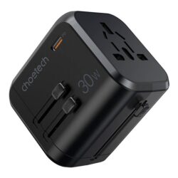 Universaalne reisilaadija Choetech PD5008 30W USB-C/3xUSB-A must