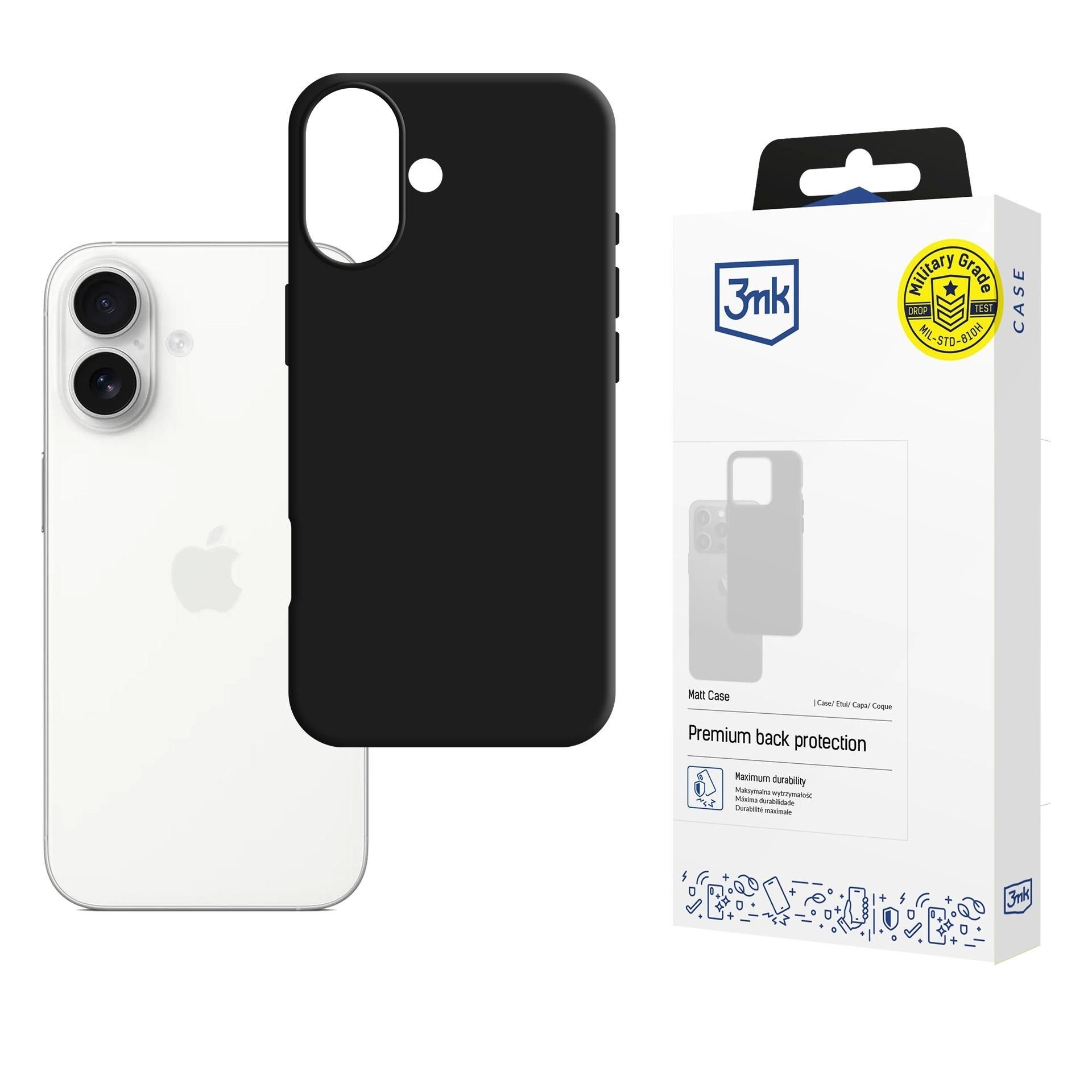 Telefoniümbris 3mk Matt Case Apple iPhone 17 must
