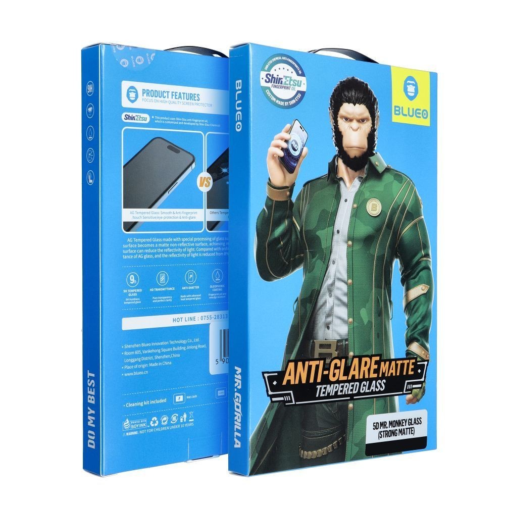LCD kaitsev karastatud klaas 5D Mr. Monkey Glass (Strong Matte) Apple iPhone 17 Pro must