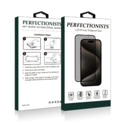 LCD kaitsev karastatud klaas 2.5D Privacy Perfectionists Apple iPhone 17 must