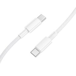 Laadimisjuhe Borofone BX117 60W USB-C to USB-C 1.0m valge