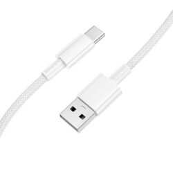 Laadimisjuhe Borofone BX117 USB-A to USB-C 1.0m valge