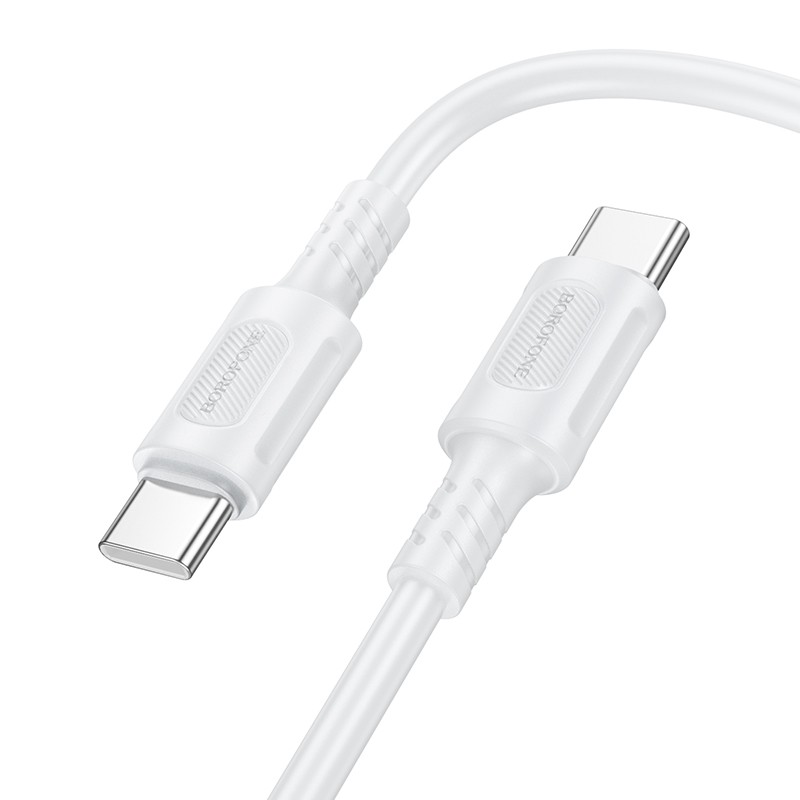 Laadimisjuhe Borofone BX111 60W USB-C to USB-C 1.0m valge