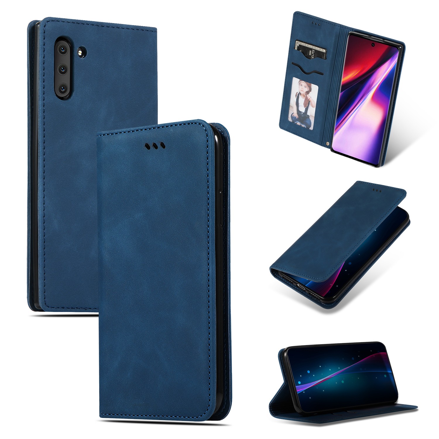 Telefoniümbris Business Style Samsung A576 A57 5G tumesinine