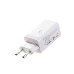 Laadija Joyroom JR-TG10 GaN 65W 2xUSB-C/USB-A + USB-C to USB-C 100W 1.2m cable valge