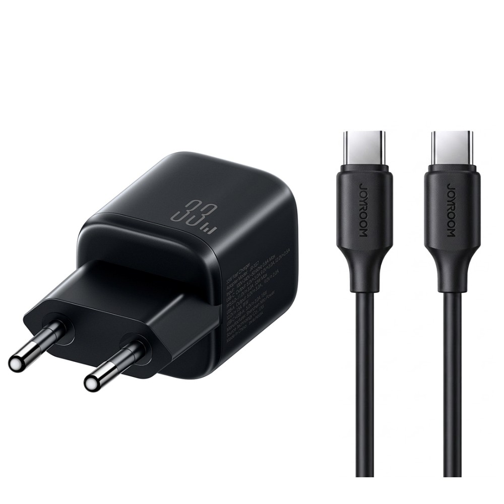 Laadija Joyroom JR-TG7 33W USB-C/USB-A + USB-C to USB-C 60W 1.0m cable must