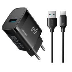 Laadija Joyroom JR-TF4 18W USB-A + USB-A to USB-C cable 1.0m must
