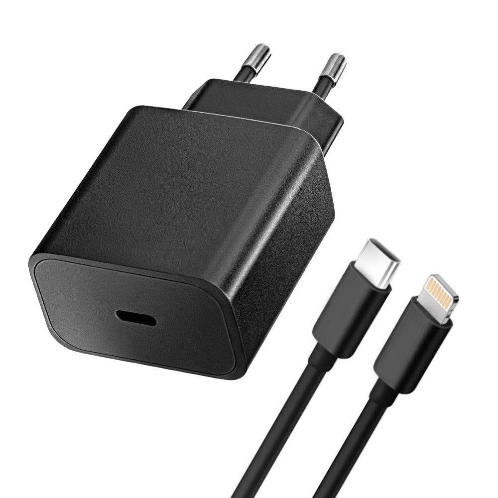 Laadija Blue Star 20W USB-C + USB-C to Lightning cable must