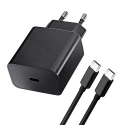 Laadija Blue Star 20W USB-C + USB-C to USB-C cable must