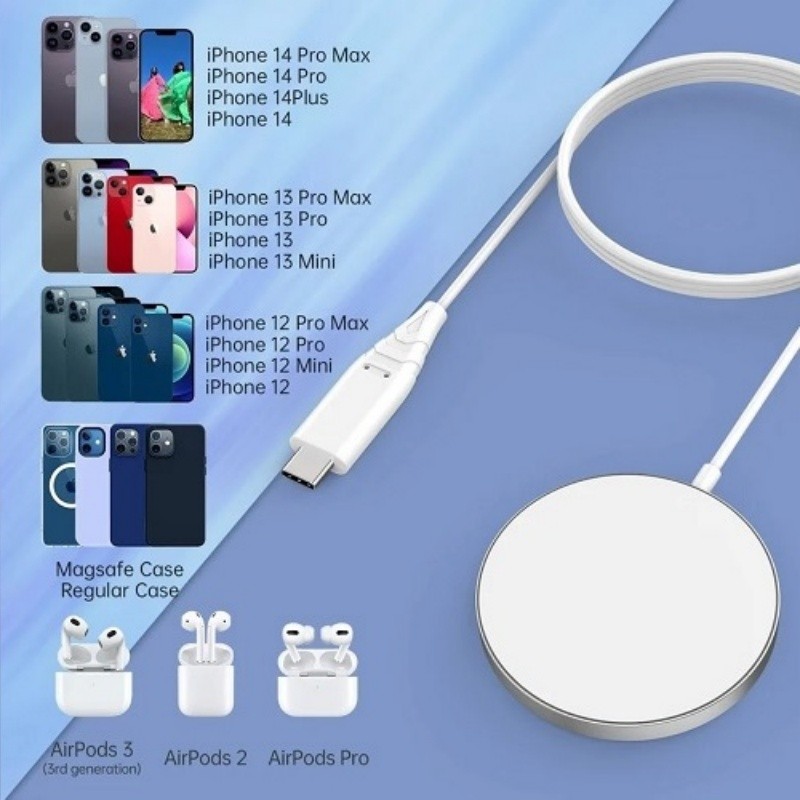 Juhtmeta laadija Choetech T518-F MagSafe 15W valge - Pilt 5