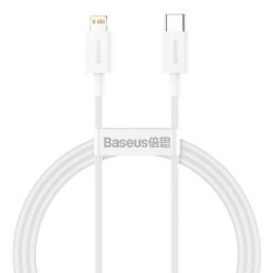 USB kaabel Baseus Superior alates Type-C kuni Lightning PD 20W 1.0m valge CATLYS-A02